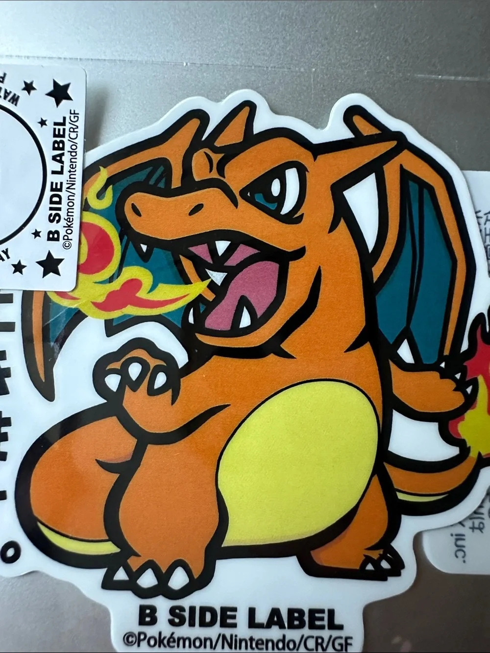 Charizard Japanese B Side Label Sticker (NWT)